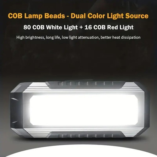 Rechargeable LED Workshop Flashlight with Hook and Magnet new