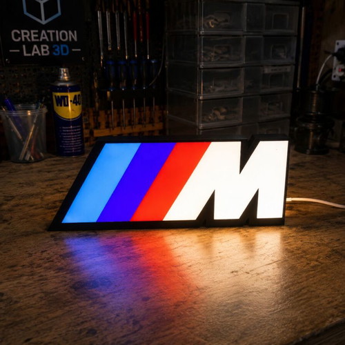 BMW M LED Lightbox Handmade Decorative Lamp new