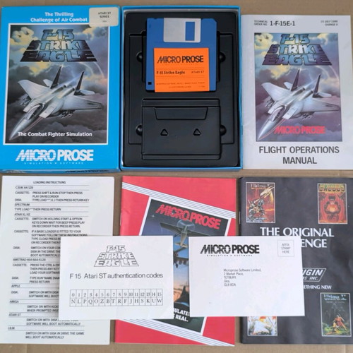 F-15 Strike Eagle (MicroProse) (Atari ST) like new, complete in box