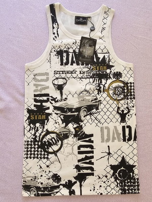 Dada sleeveless t-shirt size Medium new, white
