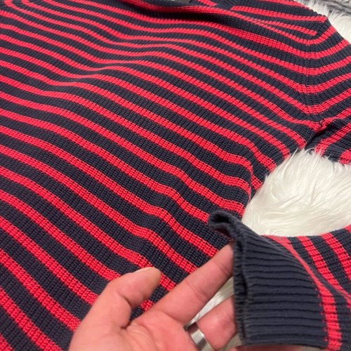 H&M cotton sweater used, size XL, blue and red