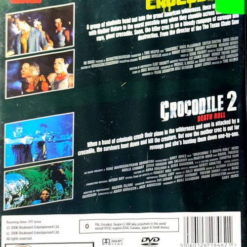 DVD Crocodile / Crocodile 2 Death Roll used, double horror movie set