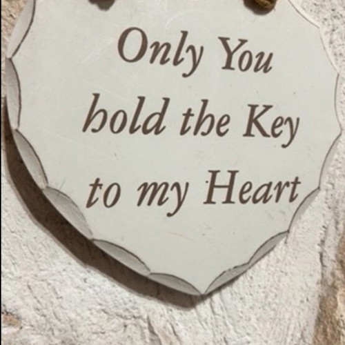 Wall Art “Only You Hold the Key to My Heart” like new
