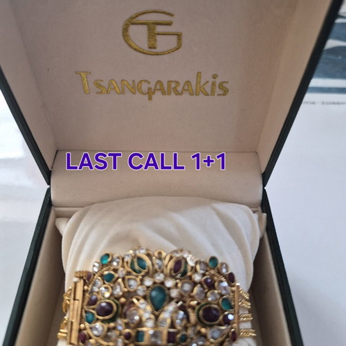 Vintage Galerie Tsangarakis bracelet with semi-precious stones, like new