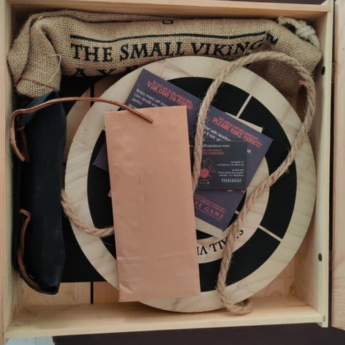 The Small Viking Axe Game new, wooden box, Scandinavian style