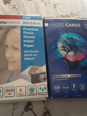Photo paper for photos, pack of 2