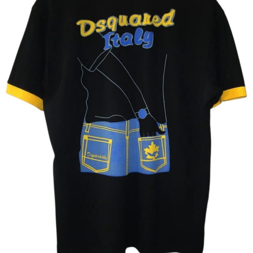 Dsquared2 polo shirt like new, black, cotton