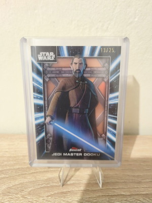 Topps 2025 Star Wars κάρτα Jedi Master Dooku Shadowbox Orange /25