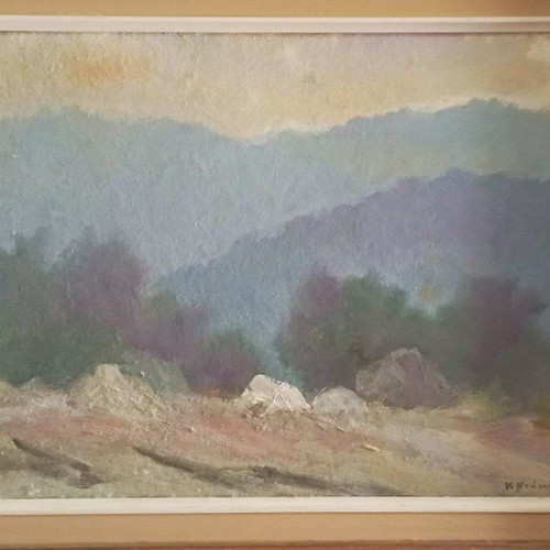 Oil Painting Konstantinos Dakos Large Beautiful Frame