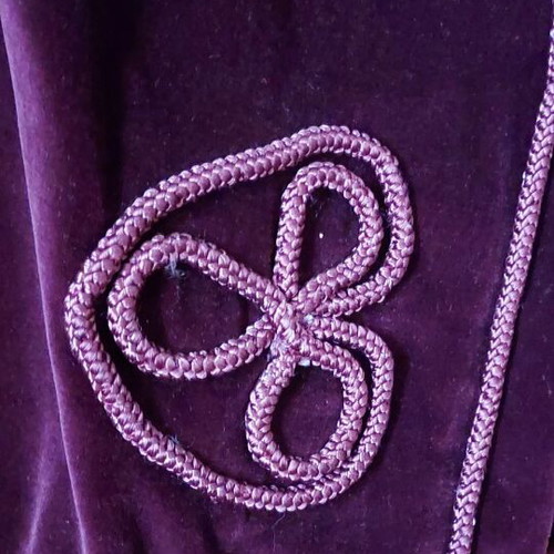 Women's velvet tailored suit like new, handmade with decorative details