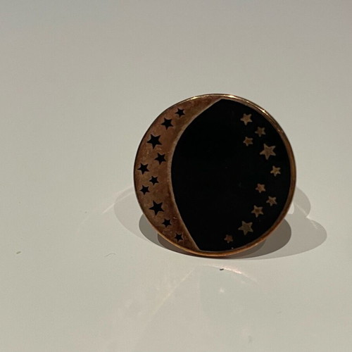 Silver 925 ring gold plated used with 20 stars
