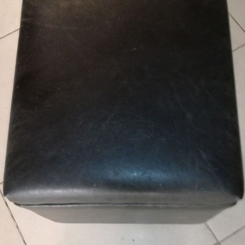 Handmade leatherette stools set of 2, new
