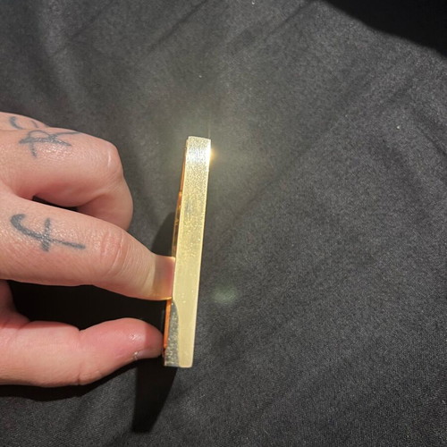 Gold-plated unisex hand bracelet like new, gold color