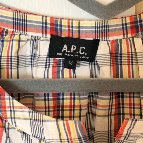 A.P.C. women's checked shirt size M like new, cotton