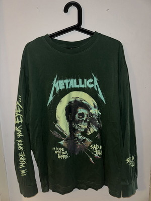 Metallica long sleeve shirt, green, H&M, size M
