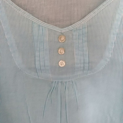 Toi&Moi striped cotton shirt like new, green and white, size L