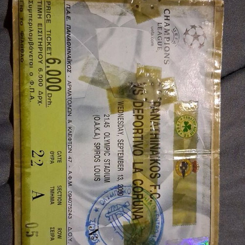 Used old collectible sports tickets