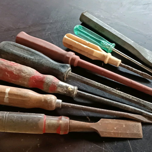 Various old tools used, pack