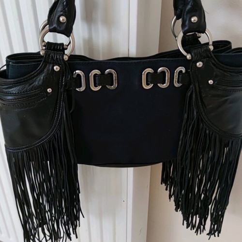 Richmond leather handbag like new black