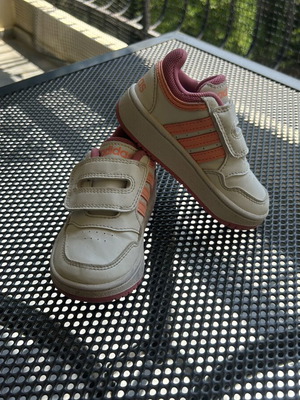 Adidas kids' shoes used, size 23, pink, athletic style
