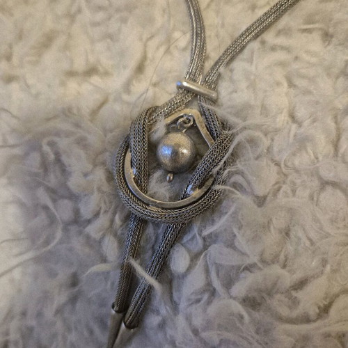 Lalaounis 925 Silver Necklace used with Snake-Bone Chain and Knot