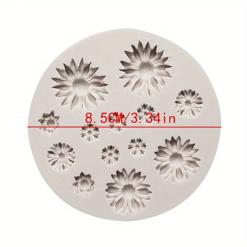 Chocolate mold with daisies 3D silicone new