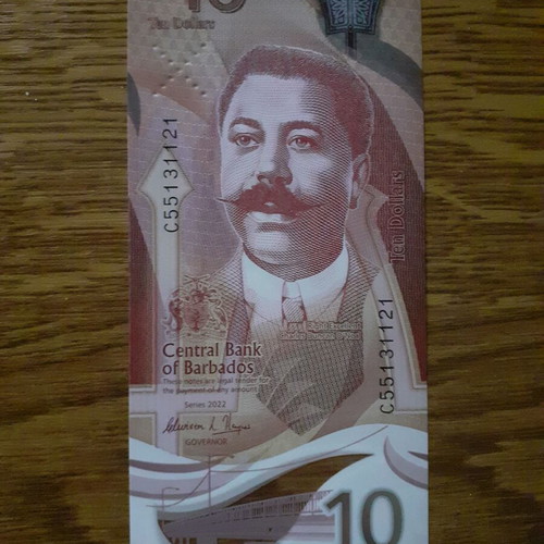 Barbados Islands 10 Dollars 2022 New Polymer Banknote P#82 UNC