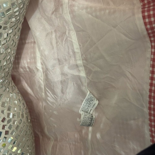 Zara blazer size M gingham pink and white like new