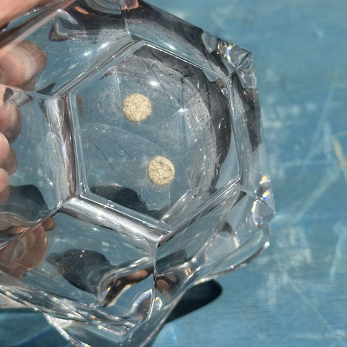 Orrefors Sweden Crystal Vase Tulip Design used, 11x13 cm