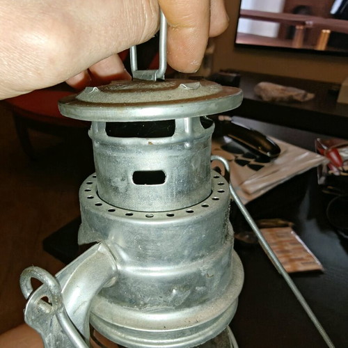 Meva oil lamp from Czechoslovakia full galvanized large new