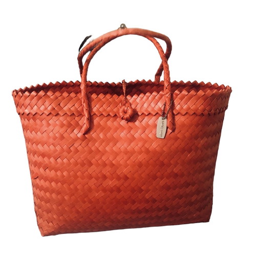 Mad Hat Red Straw Beach Bag new