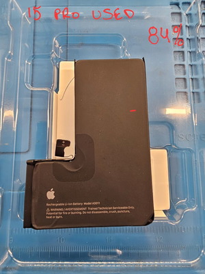 Μπαταρία iPhone 15 Pro μεταχειρισμένη, 84% υγεία