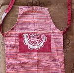 Kitchen apron used, red