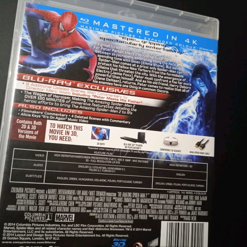 The Amazing Spider-man 1+2 Blu-ray 3D new with Greek subtitles