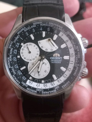 Orient World Time Automatic watch like new with sapphire crystal