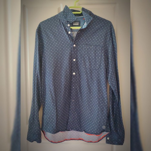 Blend men's blue shirt, 100% cotton, size Large