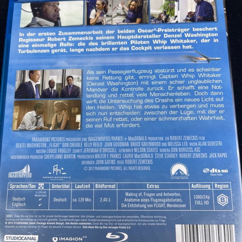 Flight Blu-ray like new, action adventure drama