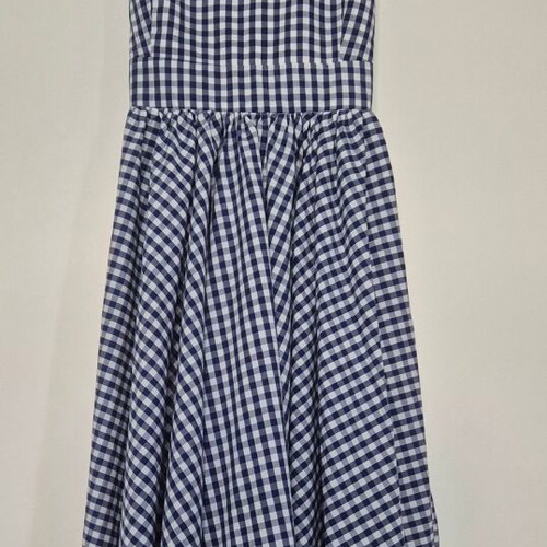 Madame Shoushou dress like new with pockets and ribbons, white-blue, size S