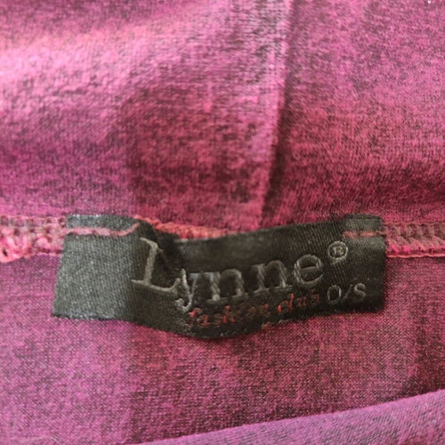 Lynne shoulders off blouse used, pink-purple with silver tribal, size S