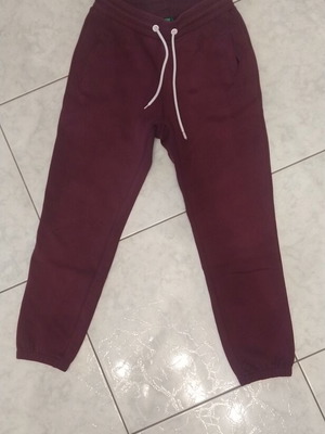 Dots burgundy sweatpants for girl used, size small