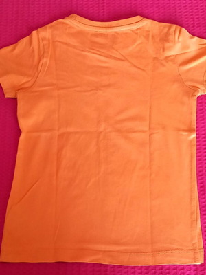 Mothercare children's short-sleeve t-shirt orange like new, 4-5 years
