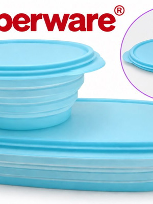 Tupperware Μίνι Μάξ πτυσσόμενα δοχεία τροφίμων, σετ 2