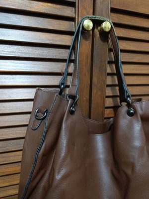 Shoulder bag used brown for everyday use
