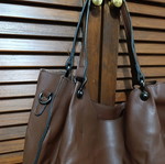 Shoulder bag used brown for everyday use