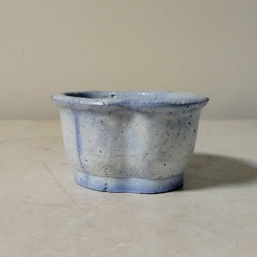 Handmade cement flowerpot with retro vintage design, new