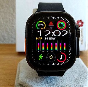 Smartwatch καινούργιο με οθόνη 2.12 ίντσες Ελληνικό μενού, η καλύτερη αντιγραφή Apple watch ULTRA 2