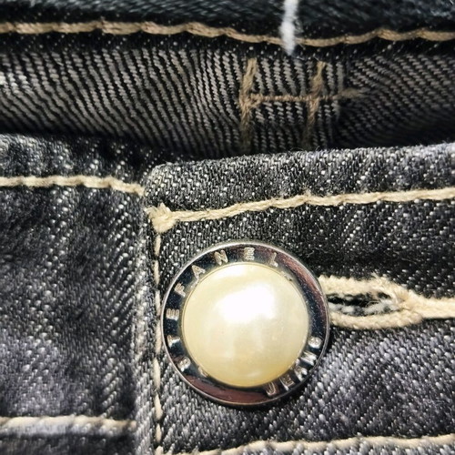 Stefanel Y2K Capri Studded Jeans like new, dark gray
