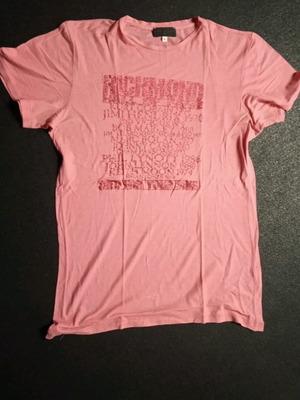 John Richmond unisex t-shirt like new, pink, size Large