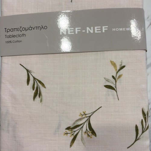 Tablecloth Nef Nef new with olive branch design, cotton 150x300 cm