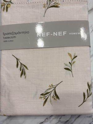 Tablecloth Nef Nef new with olive branch design, cotton 150x300 cm